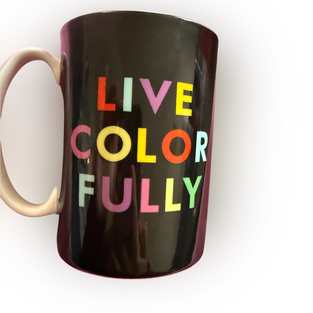 Kate Spade Black Dining Mug Vibrant Design - Picture 4 of 7